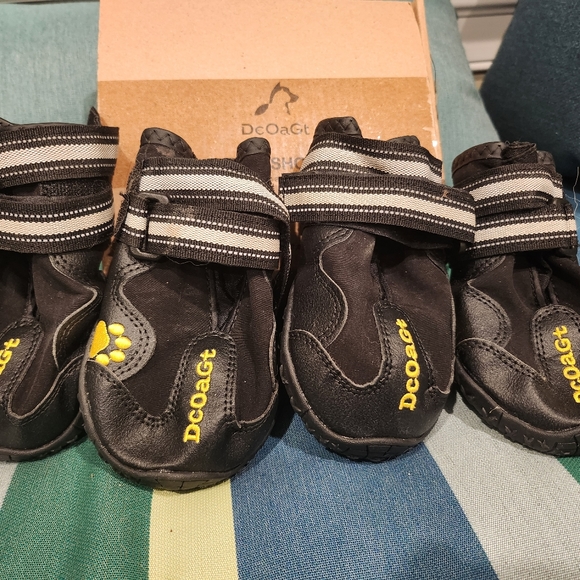 Waterproof Breathable Reflective anti-slip Large Dog Boots to protect paws EUC - Picture 6 of 7